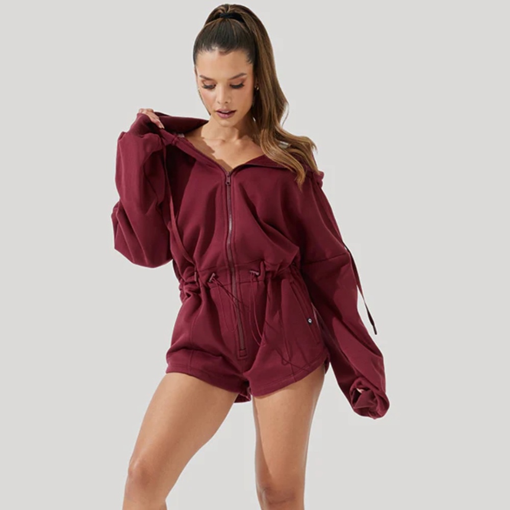 Cloud Romper - Red Wine